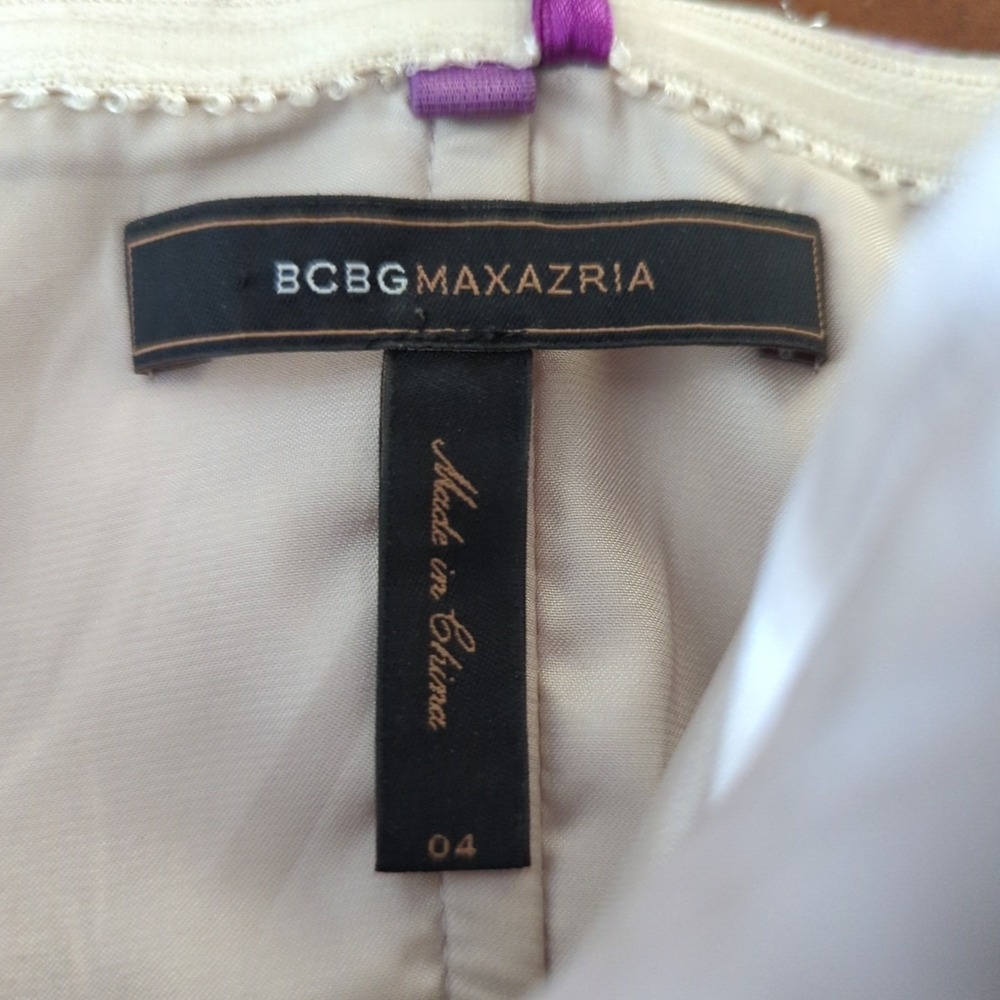 BCBGMaxAzria Multicolor Strapless Prom Dress - Picture 6 of 8